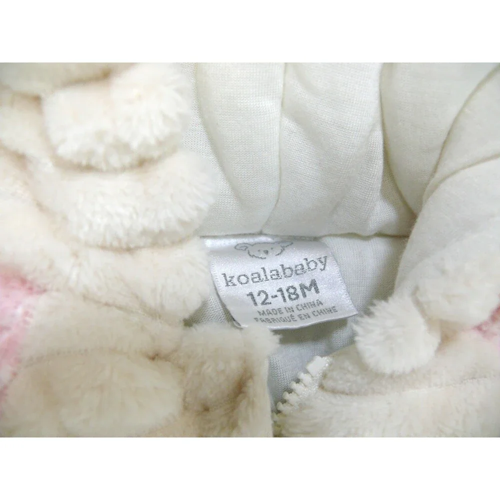 NEW Koala Baby Unicorn Hooded Plush Pink off White Pram Sack Sleeper 12-18M |